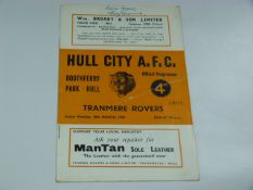 Hull City V Thawnmere Rovers 1959
