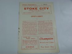 Stoke City V Derby County 1961