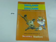 England V Holland 1982