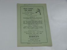 Chester V Burnley 1960 (Lancs Senior Cup)