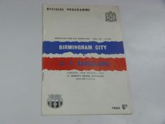 Birmingham City V C.F. Barcelona 1960 (Inter-Cities Fairs Cup Final)