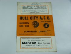 Hull City V Southend United 1959