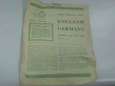 England V Germany 1957 (Amateur International)