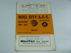 Hull City V Bury 1959