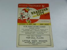 Bradford City V Derby City 1955