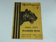 Hull City V Blackburn Rovers 1955