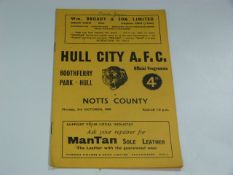 Hull City V Nottingham County 1960