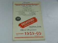 Brentford V Colchester United 1959