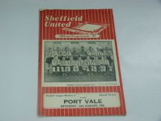 Sheffield United V Port Vale 1956