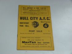 Hull City V Port Vale 1961