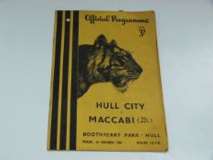 Hull City V Maccabi (Telaviv) 1954