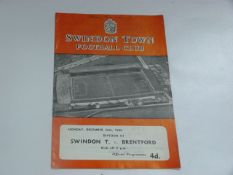 Swindon Town V Brentford 1960