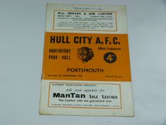 Hull City V Portsmouth 1959