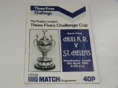 H.K.R v St Helens 1981 Semi Final