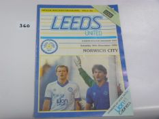 Leeds United V Norwich City 1985