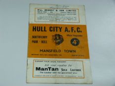 Hull City V Mansfield Town 1958 (Special)