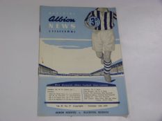 West Brom Reserves V Blackpool Reserves 1959
