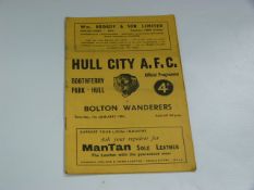 Hull City V Bolton Wanderers 1961