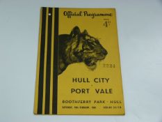 Hull City V Port Vale 1956