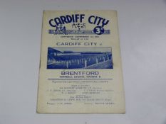 Cardiff City V Brentford 1951