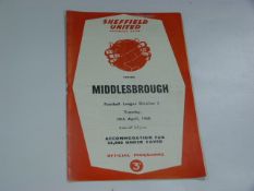 Sheffield United V Middlesbrough 1960 (Brian Clough)