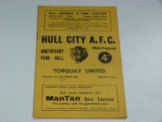 Hull City V Torquay United 1960