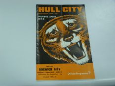 Hull City V Norwich City 1969
