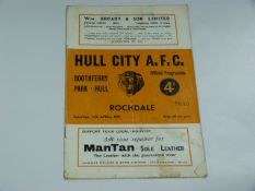 Hull City V Rochdale 1959