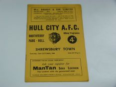 Hull City V Shrewsbury Town 1960