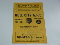 Hull City V Coventry City 1960