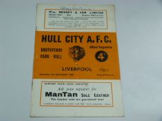 Hull City V Liverpool 1960