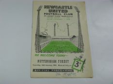 Newcastle United V Nottingham Forest 1961