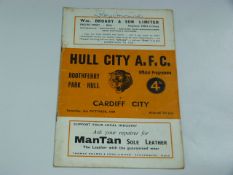 Hull City V Cardiff City 1959