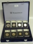 2016 Proof Set of United Kingdom Coins Ranging from 50p to £5 - All Cupro-Nickel (8 Coins)