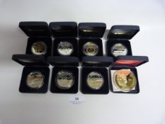 Set of 8 Assorted Commemorative Coins and Medallions - Silver Noticed
