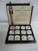 Set of 12 Cupro-Nickel Commemorative Great Britain Medallions