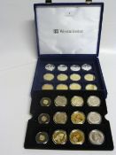24 Assorted Silver, Cupro-Nickel and Gold Plate on Copper Coinage