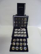 Boxed Sets of Mixed Coins and Medallions Including Steam Engines, Commemorative Dollars and UK Coins