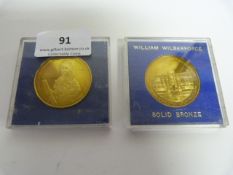 2 William Wilberforce Commemorative Medallions - Bronze