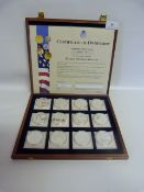 Set of 12 Famous US Coins Replicas - Silver Plate