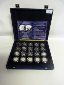 Set of 50 American Quarter Dollar Coins - Cupro-Nickel Plated in Platinum