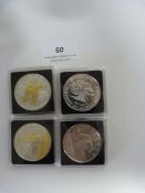 4 American 1 Dollar Commemorative Coins