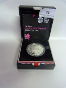 2012 Olympic 5 Pound Silver Coin