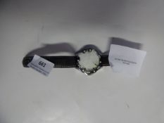 *A13501G NAUTICA GENTS WRIST WATCH WITH BLACK LEATHER STRAP