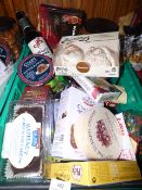 *Basket Containing Assorted Foodstuffs Including Cakes, Ciders, Short Breads etc