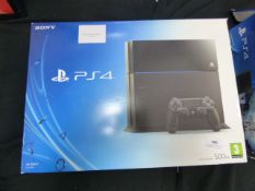 *SONY PLAYSTATION 4 JET BLACK 500GB CONSOLE