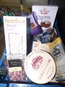 *Basket Containing Confectionery which Includes Green and Black Chocolate, Turkish Delight, Short