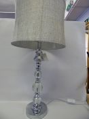 *MARMONDE CHROME TABLE LAMP WITH SHADE