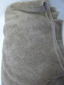 *CHARISMA WHITE & TAUPE BATH SHEET