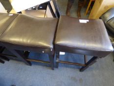 *BAKER 2 PACK BROWN LEATHER BAR STOOLS